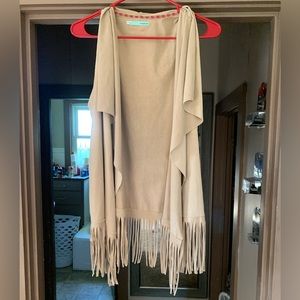 Maurice’s Suede Cardigan Vest With Tassels